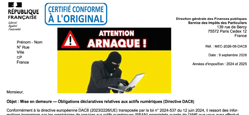 ATTENTION ARNAQUE